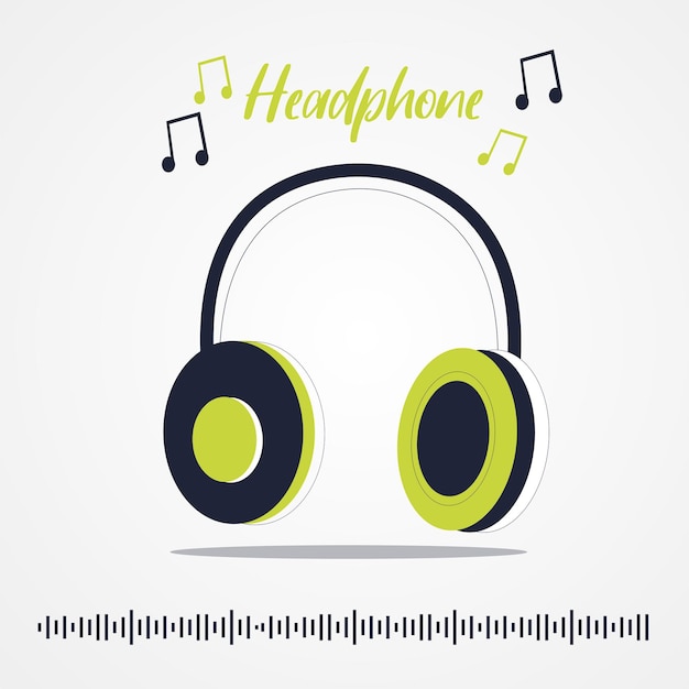 Arte plano de auriculares