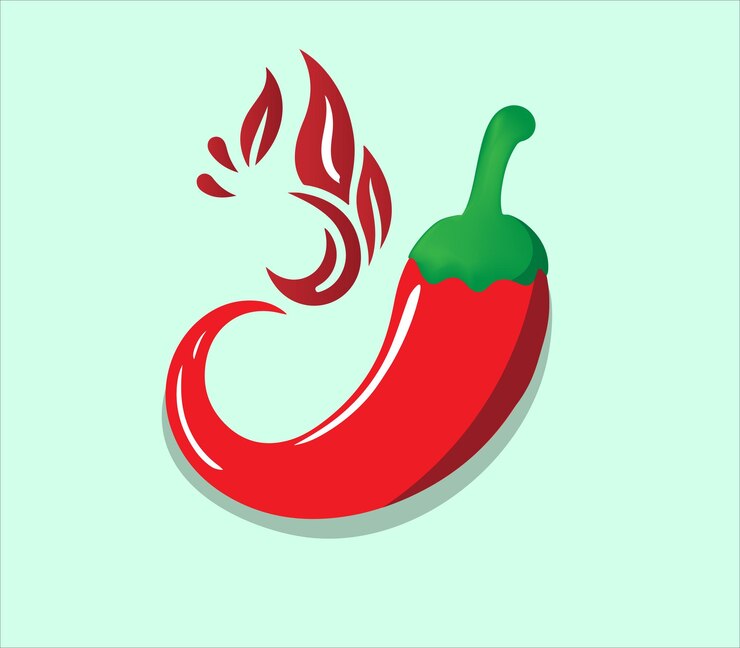 Arte plano vectorial de chile caliente