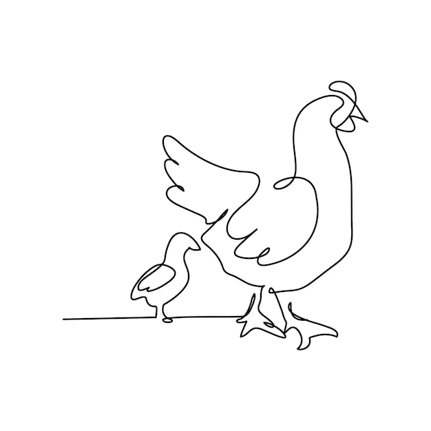 El arte del pollo y la línea de pollo