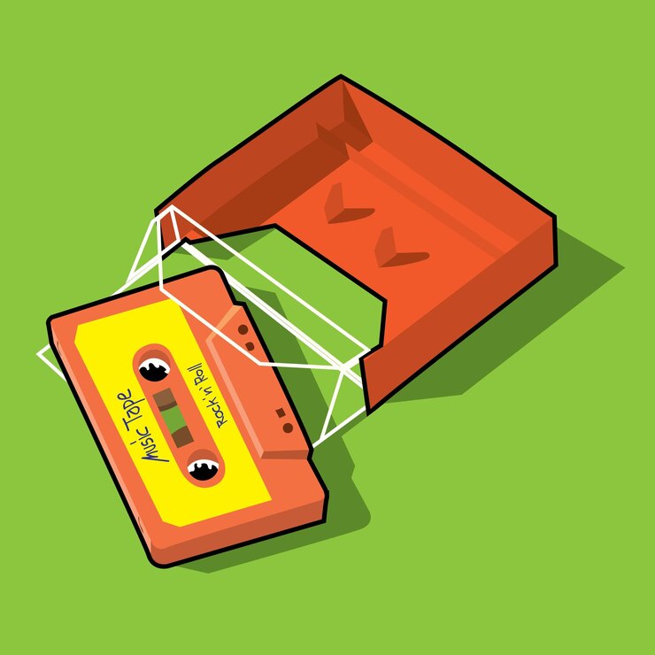 Vector arte pop de cinta de casete