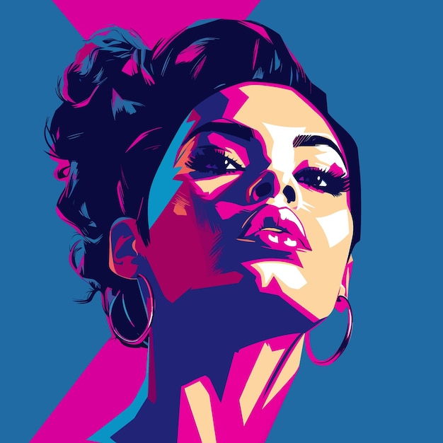 Vector arte pop de mujer