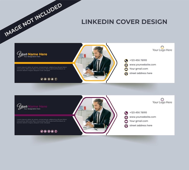 Arte de portada del canal de Youtube Artículo de portada de LinkedIn plantilla de banner de las redes sociales