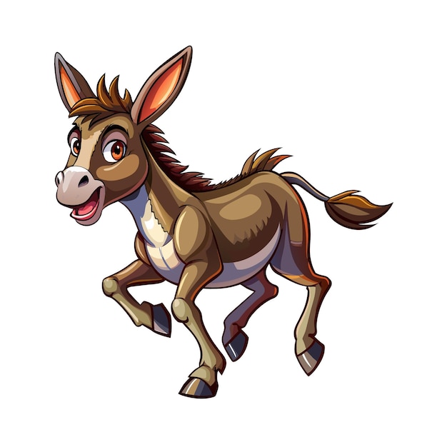 Arte realista de burro en tablero de ilustraciones blanco