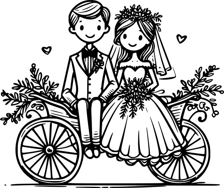 Vector arte romántico de bodas y amor para ocasiones especiales
