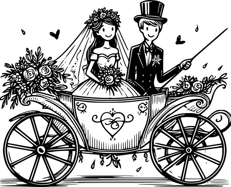 Vector arte romántico de bodas y amor para ocasiones especiales