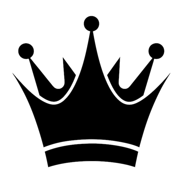 Arte de silueta de corona sobre un fondo blanco