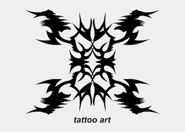 Vector arte de tatuaje único como una mariposa.