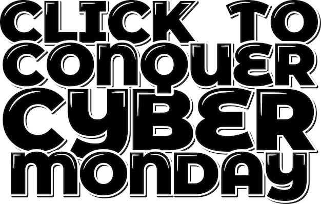 Arte de tipografía Cyber Monday