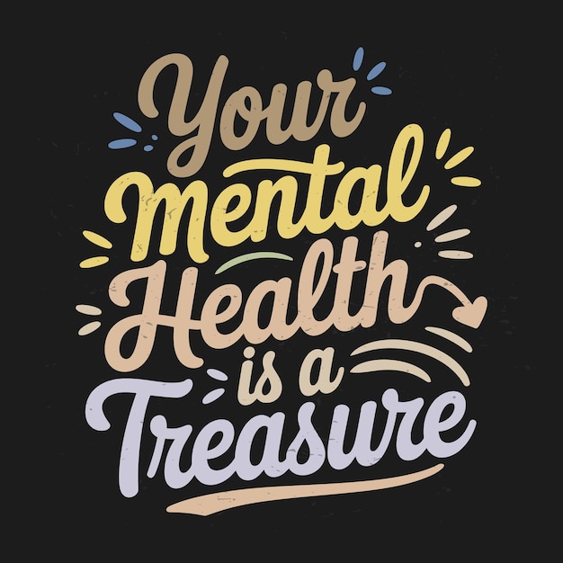 Arte de la tipografía para la salud mental Resiliencia Palabras alentadoras