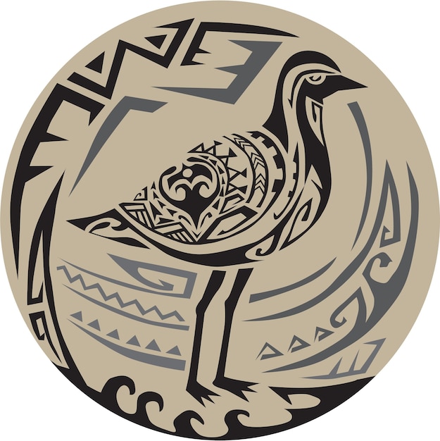Arte tribal del círculo de pie del golden plover