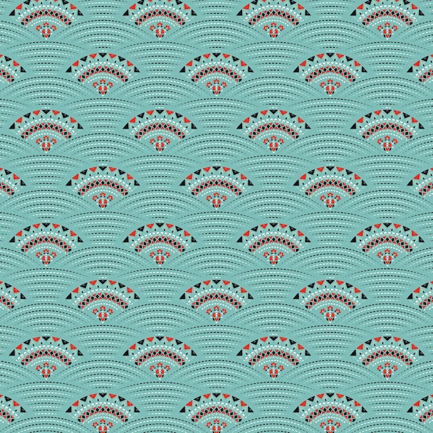 Arte tribal de patrones sin fisuras étnicos geométricos