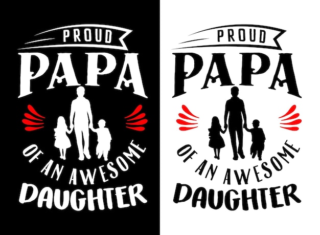 Vector arte de vector de diseño de camiseta de papa del día del padre para imprimir