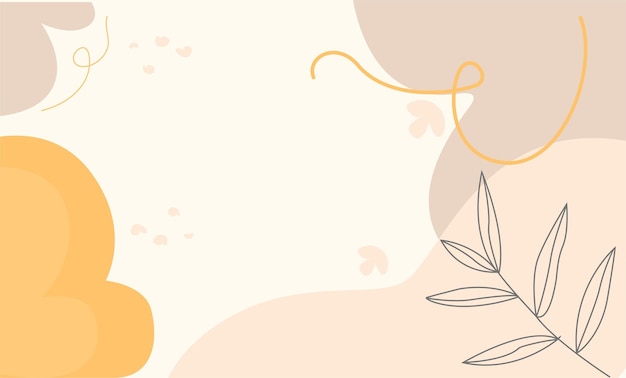 arte de vector de fondo estético con flores, fondo editable en color pastel para instagram aesthe