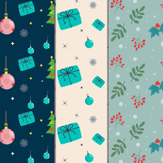 Arte de vector de fondo de patrón de Navidad de diseño creativo