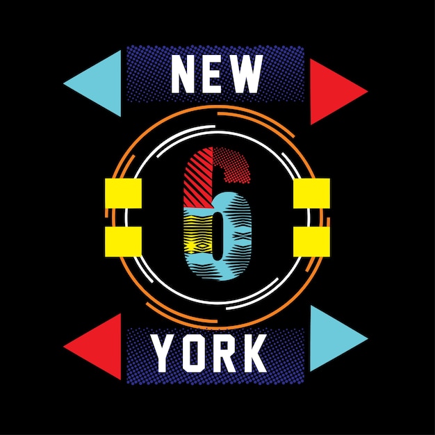 Arte del vector de la impresión de la camiseta de nueva york