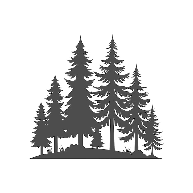 Arte y vector de silueta de pino