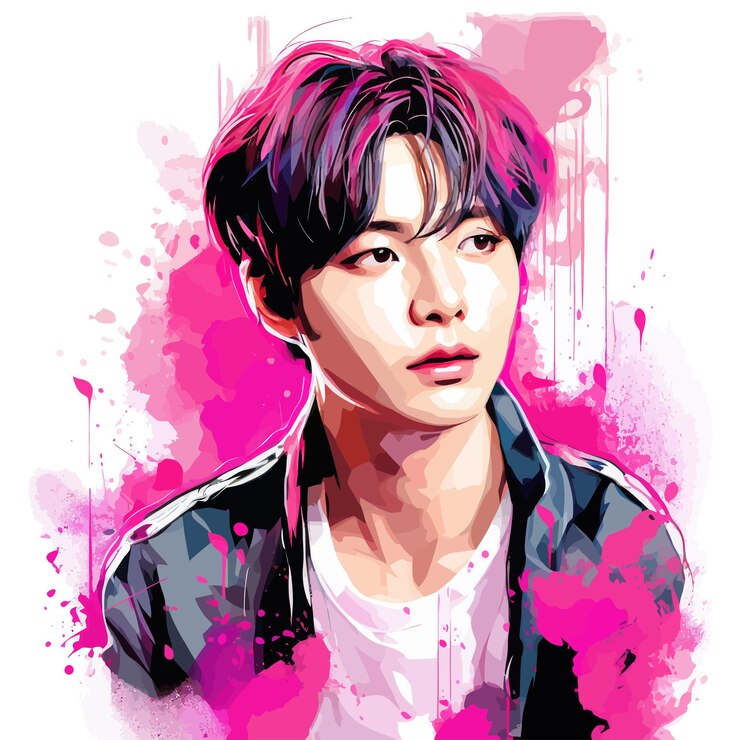 Vector el arte vectorial de la actuación del cantante de bts jungkook