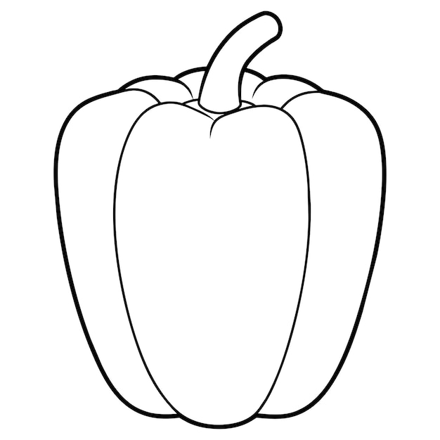 Arte vectorial aislado de pimienta vibrante para condimentar sus diseños