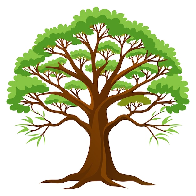 Arte vectorial de un árbol grande