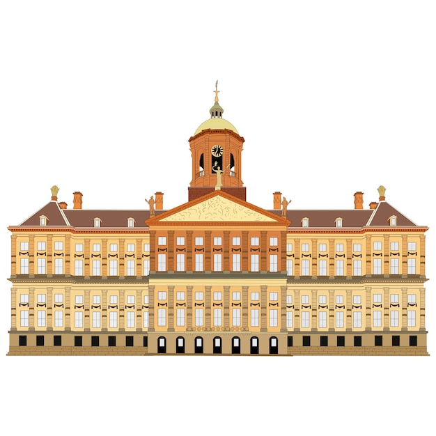 Arte vectorial de la arquitectura barroca holandesa