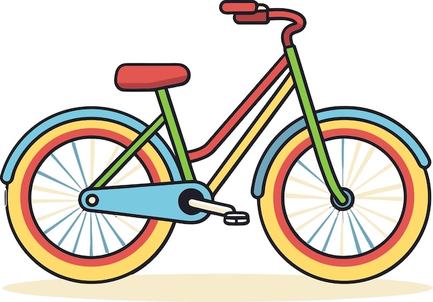 Vector arte vectorial de bicicletas de dibujos animados silueta vectorial del ciclista