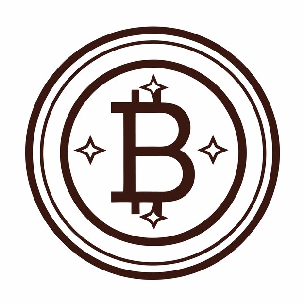 arte vectorial de bitcoin en fondo blanco