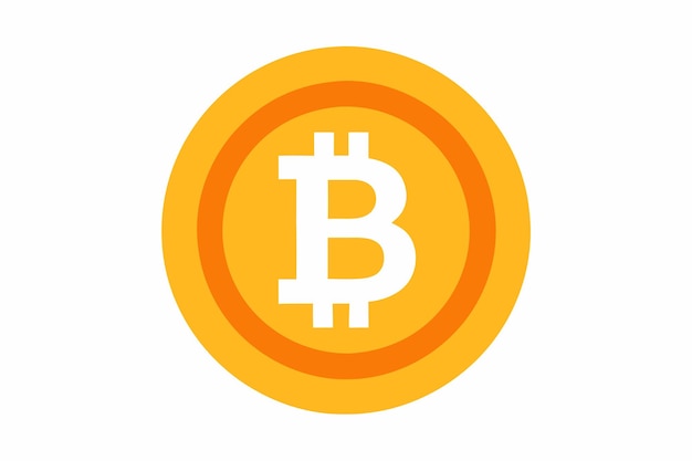 arte vectorial de bitcoin en fondo blanco