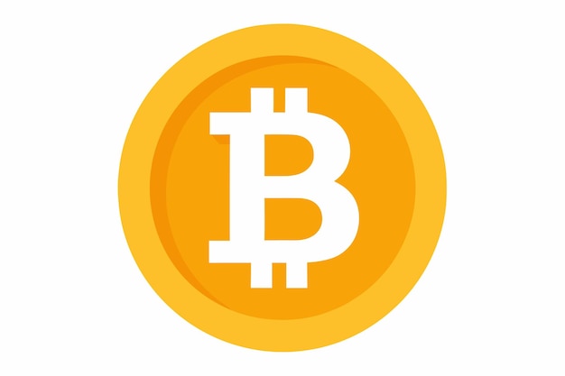 arte vectorial de bitcoin en fondo blanco