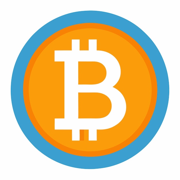arte vectorial de bitcoin en fondo blanco