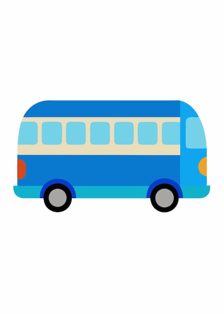 Arte vectorial de Bus en fondo blanco