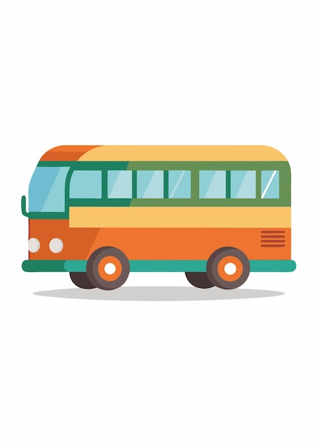 Arte vectorial de Bus en fondo blanco