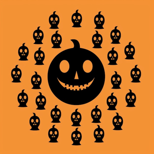 Arte vectorial de calabaza aterradora