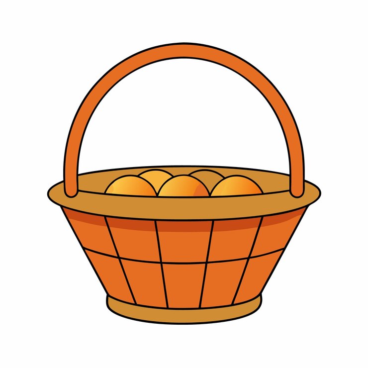 Vector arte vectorial de la canasta de frutas