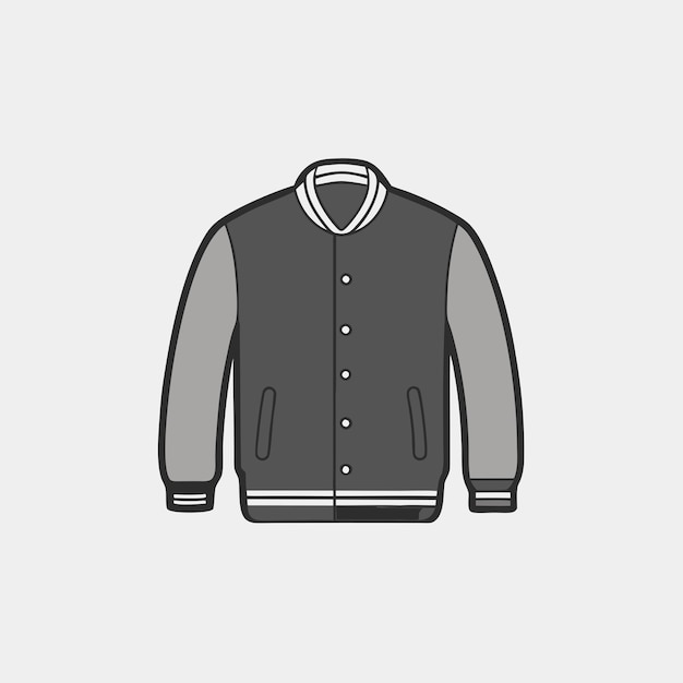 arte vectorial de chaqueta sencilla fondo blanco aislado