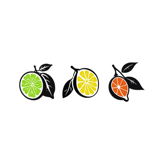 Arte vectorial de cítricos vibrantes, fresco y sabroso
