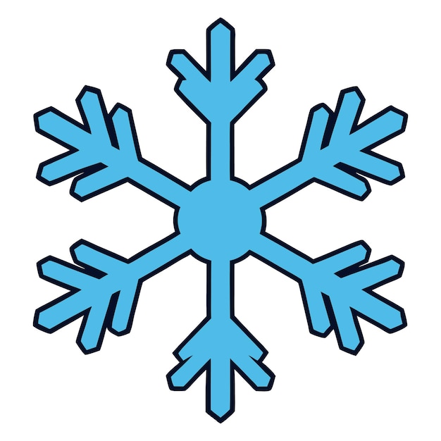 Arte vectorial de color azul copo de nieve