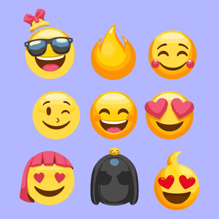 arte vectorial Un conjunto de nuevos emojis que sólo se encuentran aquí Emojis Pack