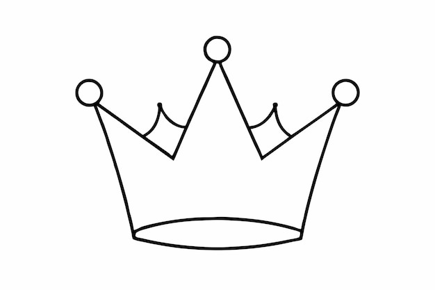 Arte vectorial de la corona sobre un fondo blanco