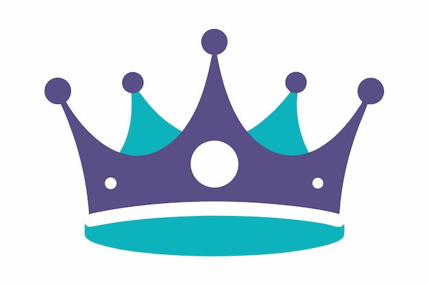 Arte vectorial de la corona sobre un fondo blanco