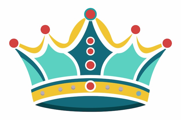 Arte vectorial de la corona sobre un fondo blanco
