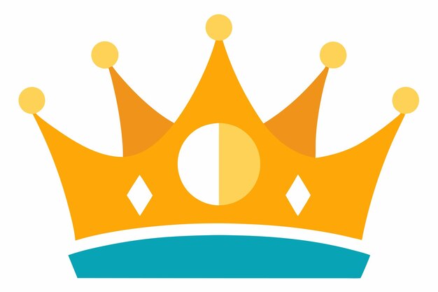 Arte vectorial de la corona sobre un fondo blanco