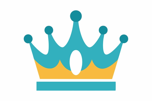 Arte vectorial de la corona sobre un fondo blanco