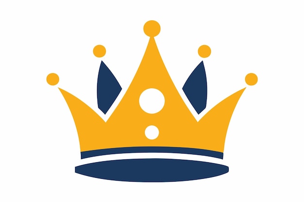 Arte vectorial de la corona sobre un fondo blanco