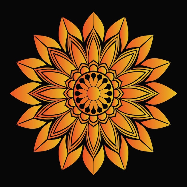 Arte vectorial de coronas decorativas florales con color gradiente