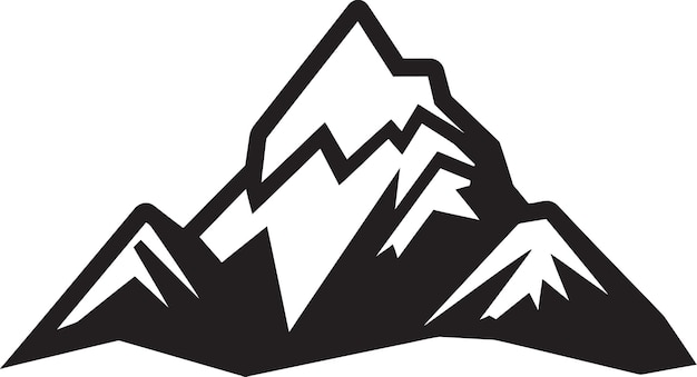 Arte vectorial de cumbres monocromáticas Cumbres sombreadas vectorizadas