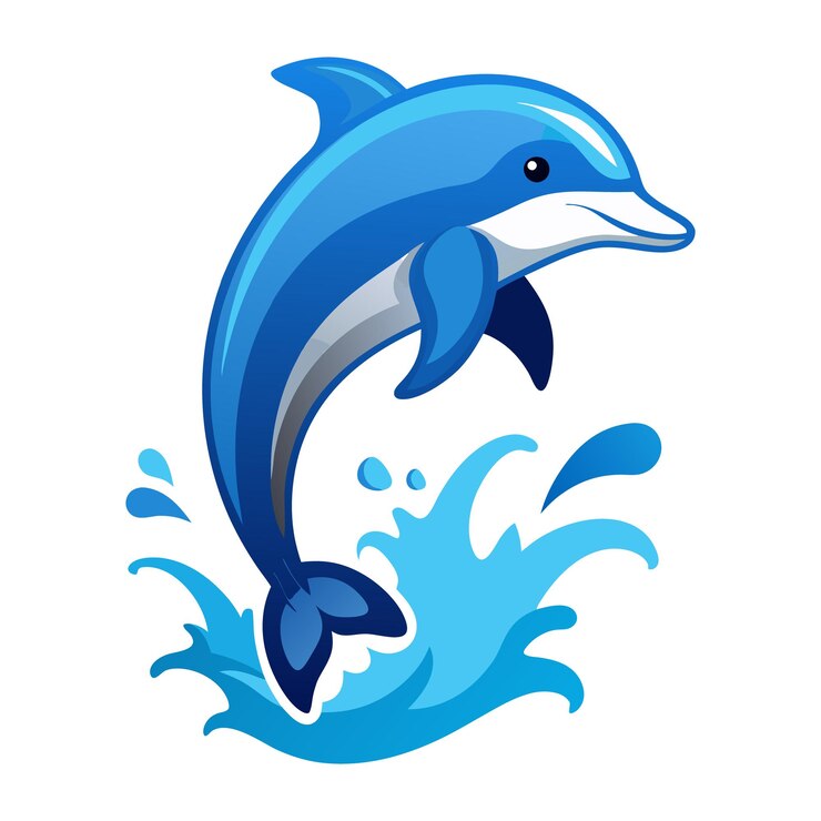 Vector arte vectorial de delfines