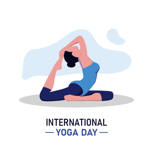 Arte vectorial del día del yoga