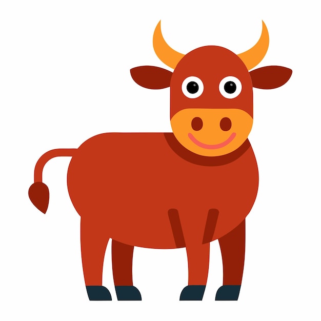 Arte vectorial de dibujos animados de bueyes
