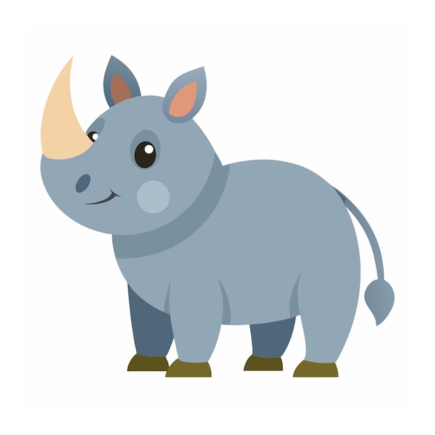 Arte vectorial de dibujos animados de rinoceronte