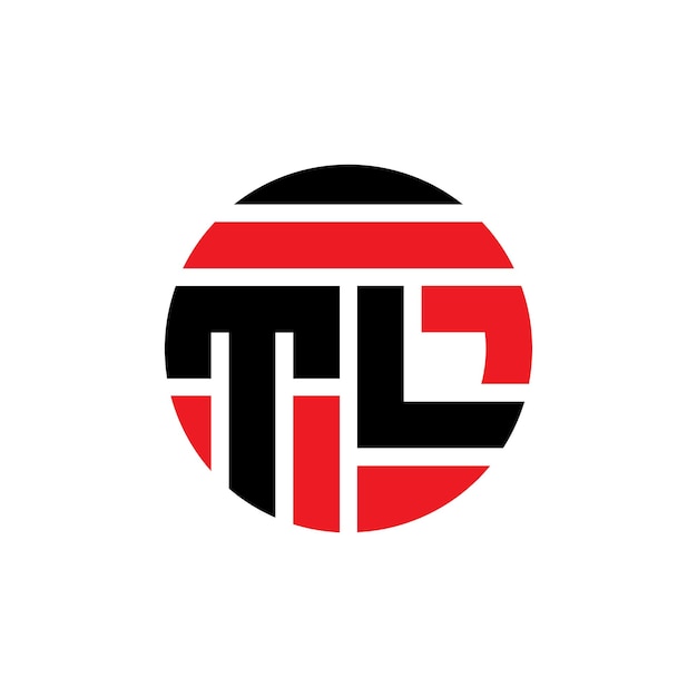 Arte vectorial del diseño de la letra TL del logotipo